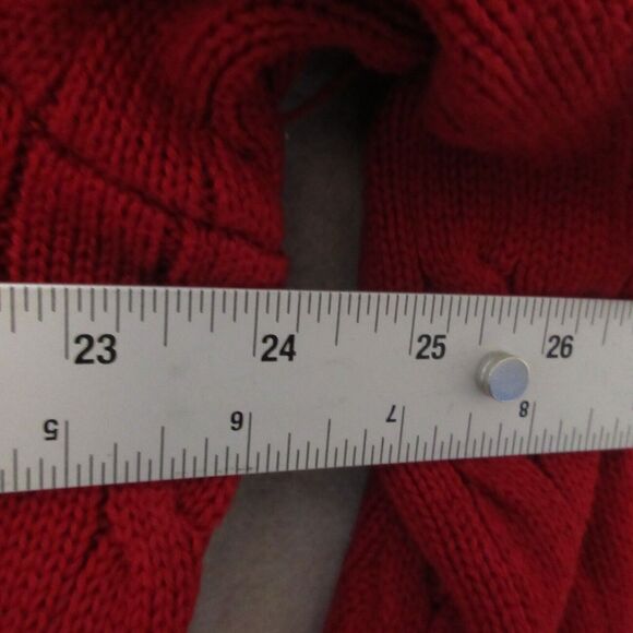 Lauren Ralph‎ Lauren Sweater Tunic Plus 2X Red Cable Knit Timeless Holiday - Picture 5 of 9